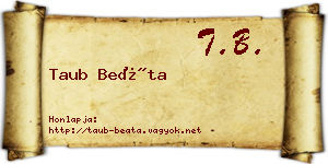 Taub Beáta névjegykártya